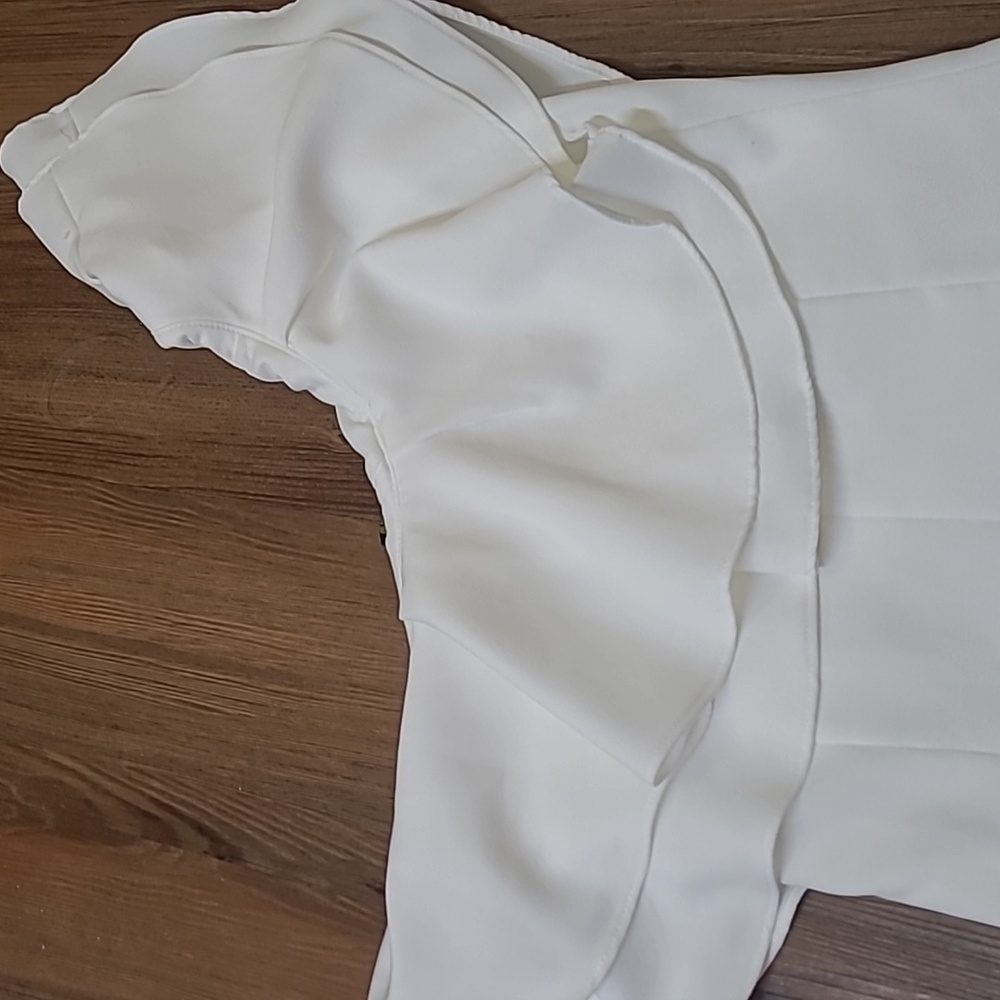 DO+BE One Shoulder Cream Dress - Picture 10 of 11